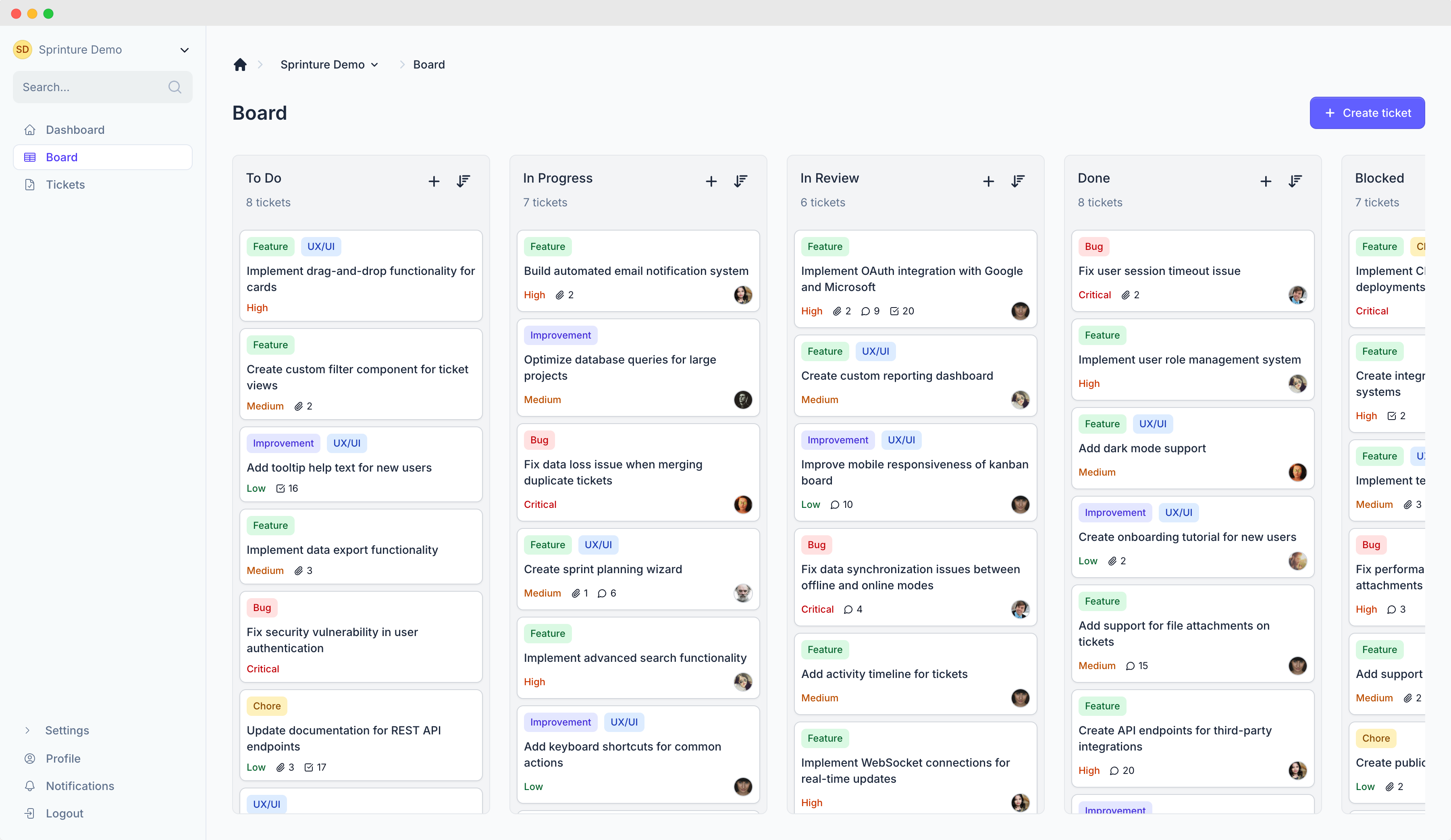 Kanban board